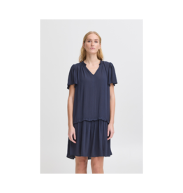 ICHI Marrakech Shortsleeve Dress in Total Eclipse by ICHI