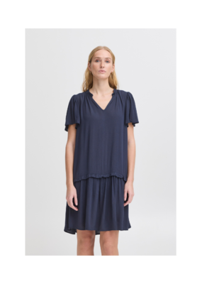 ICHI Marrakech Shortsleeve Dress in Total Eclipse by ICHI