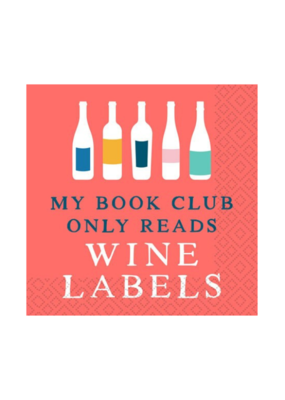 Book Club Wine Labels Cocktail Napkins
