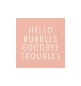 Bubbles Troubles Cocktail Napkins