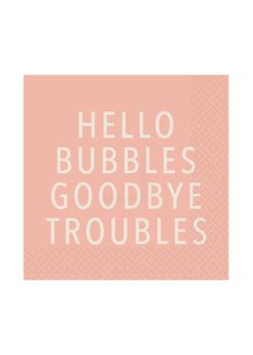 Bubbles Troubles Cocktail Napkins