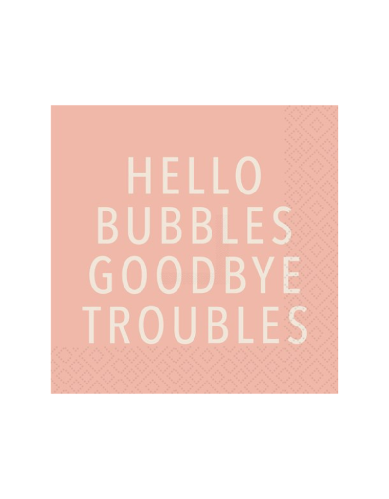 Bubbles Troubles Cocktail Napkins