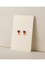 Lover's Tempo Bisou Red Stud Earrings by Lover's Tempo