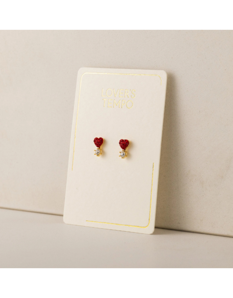 Lover's Tempo Bisou Red Stud Earrings by Lover's Tempo