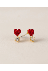 Lover's Tempo Bisou Red Stud Earrings by Lover's Tempo