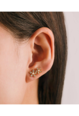 Lover's Tempo Lily Climber Earrings in Clear by Lover's Tempo