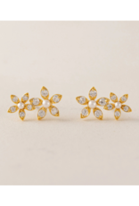 Lover's Tempo Lily Climber Earrings in Clear by Lover's Tempo