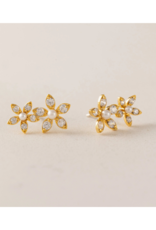 Lover's Tempo Lily Climber Earrings in Clear by Lover's Tempo