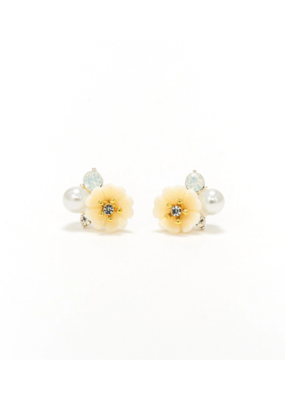Lover's Tempo Sweetpea Stud Earrings in Ivory by Lover's Tempo