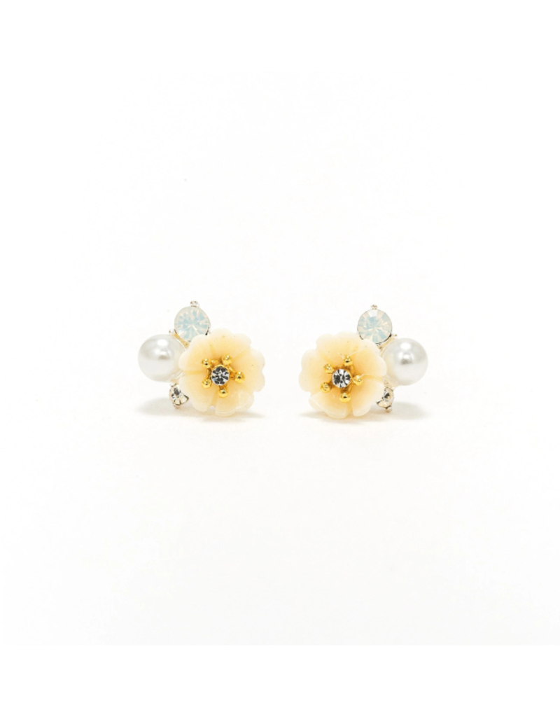 Lover's Tempo Sweetpea Stud Earrings in Ivory by Lover's Tempo