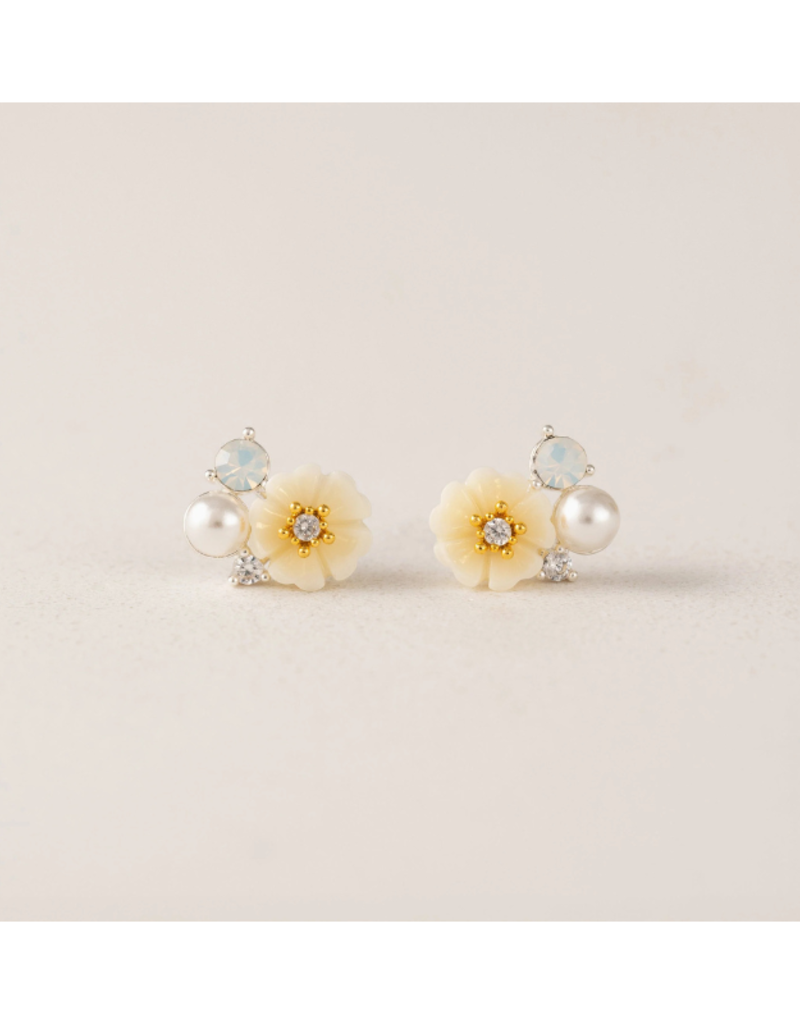 Lover's Tempo Sweetpea Stud Earrings in Ivory by Lover's Tempo