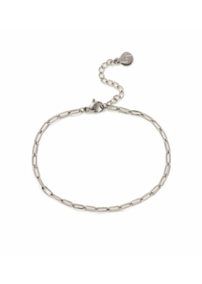 Lover's Tempo Paperclip Waterproof Bracelet in Silver by Lover's Tempo