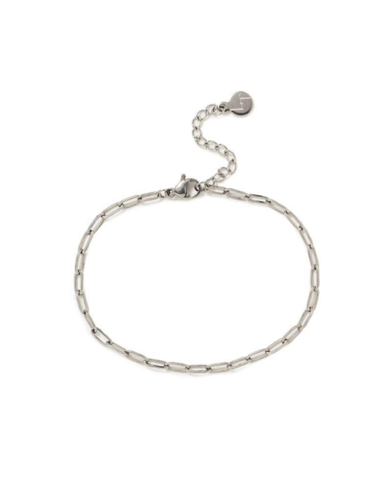 Lover's Tempo Paperclip Waterproof Bracelet in Silver by Lover's Tempo