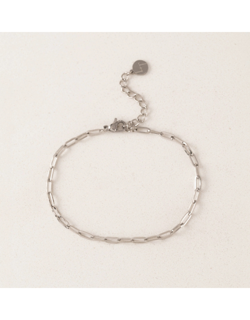 Lover's Tempo Paperclip Waterproof Bracelet in Silver by Lover's Tempo