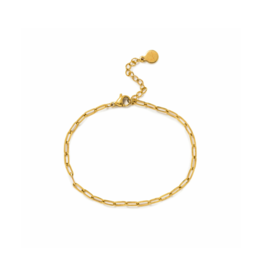 Lover's Tempo Paperclip Waterproof Bracelet in Gold by Lover's Tempo
