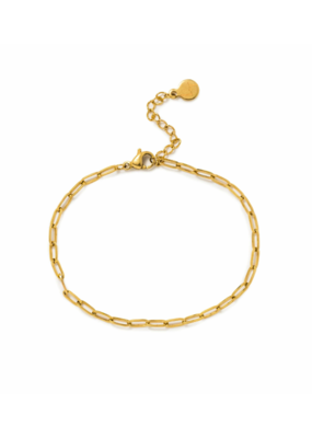Lover's Tempo Paperclip Waterproof Bracelet in Gold by Lover's Tempo