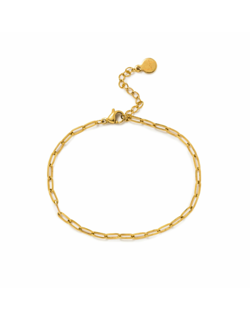 Lover's Tempo Paperclip Waterproof Bracelet in Gold by Lover's Tempo