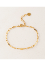 Lover's Tempo Paperclip Waterproof Bracelet in Gold by Lover's Tempo