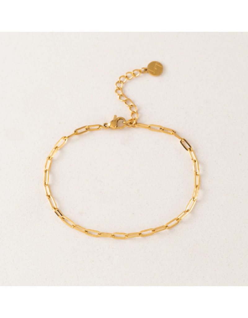 Lover's Tempo Paperclip Waterproof Bracelet in Gold by Lover's Tempo