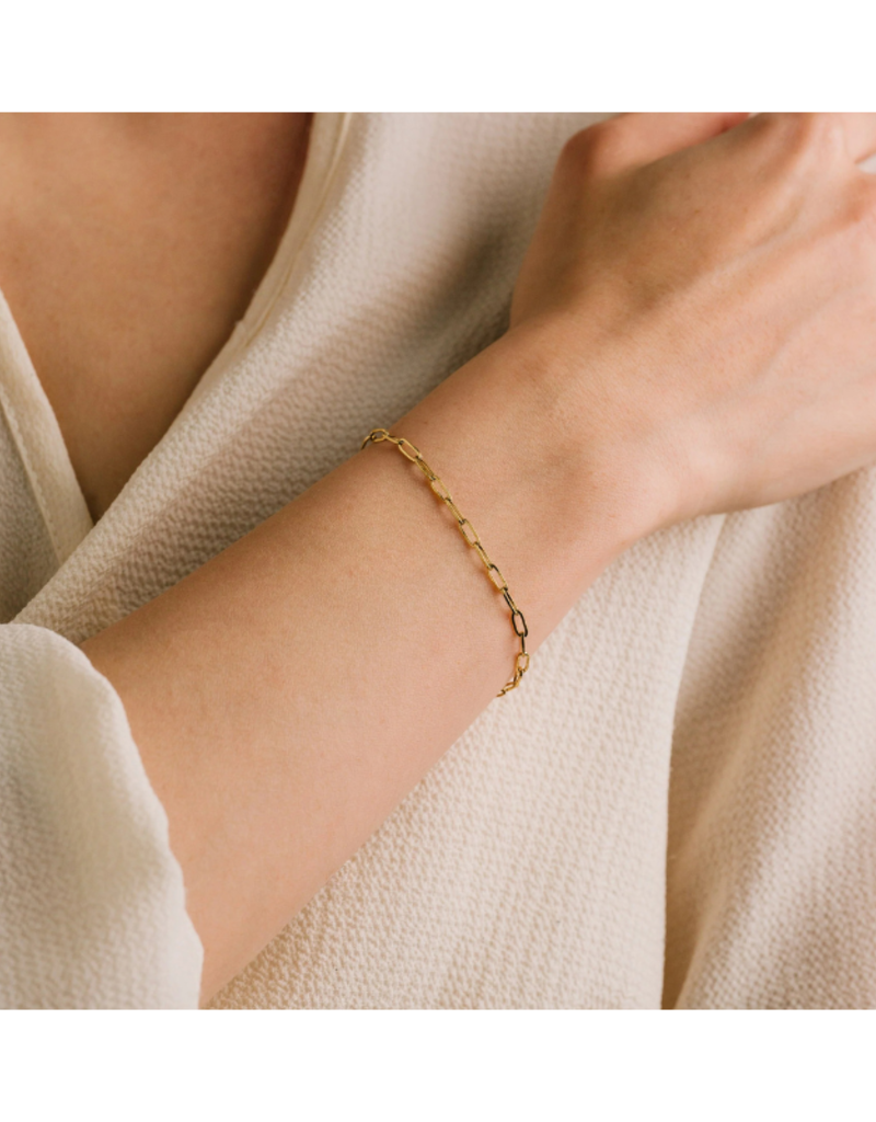 Lover's Tempo Paperclip Waterproof Bracelet in Gold by Lover's Tempo