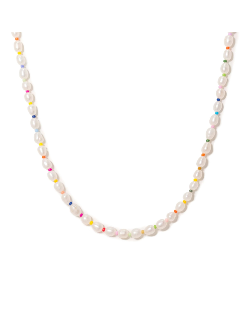 Lover's Tempo Rainbow Pearl Waterproof Necklace by Lover's Tempo