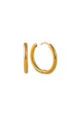 Lover's Tempo Tube Waterproof 20mm Hoops in Gold by Lover's Tempo