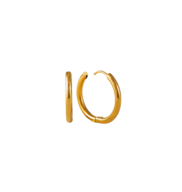 Lover's Tempo Tube Waterproof 20mm Hoops in Gold by Lover's Tempo