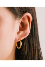 Lover's Tempo Tube Waterproof 20mm Hoops in Gold by Lover's Tempo