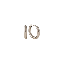 Lover's Tempo Tube Waterproof 15mm Hoops in Silver by Lover's Tempo