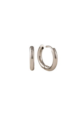 Lover's Tempo Tube Waterproof 15mm Hoops in Silver by Lover's Tempo