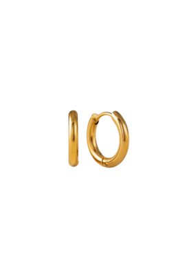 Lover's Tempo Tube Waterproof 15mm Hoops in Gold by Lover's Tempo