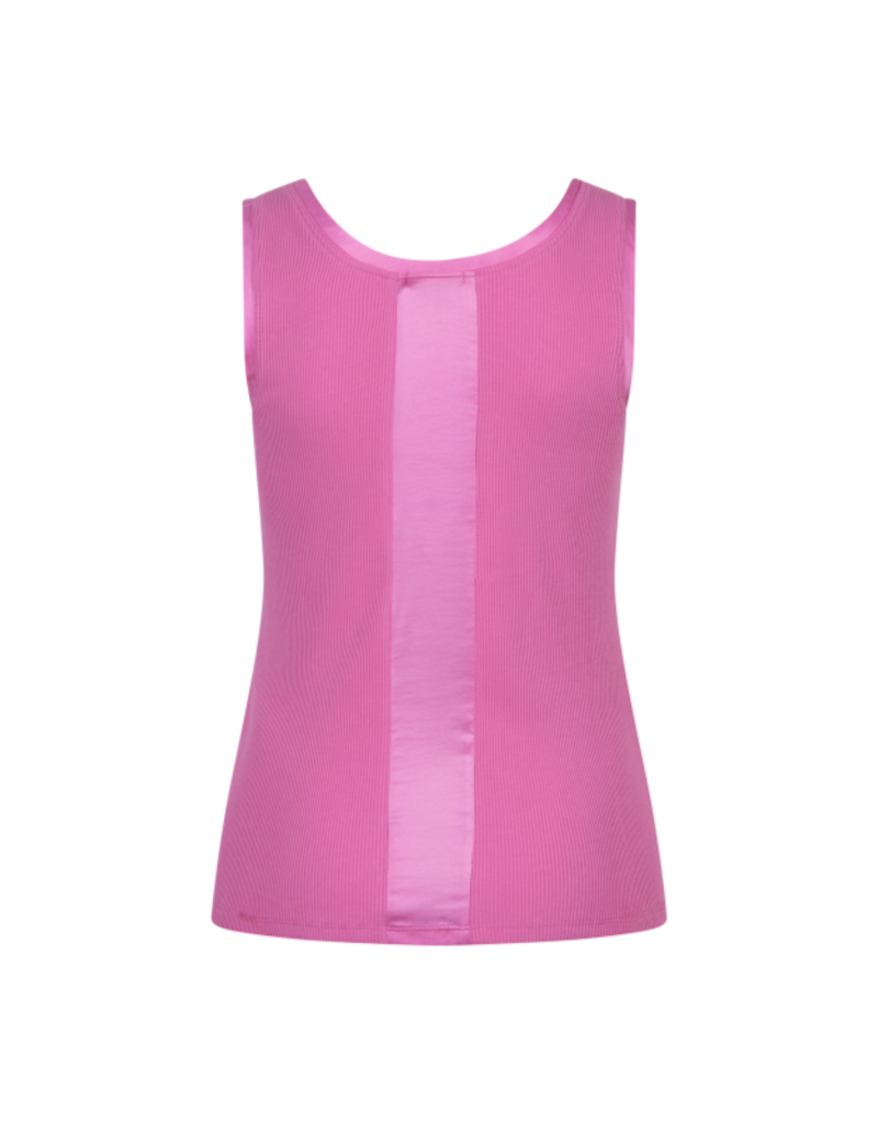 Esqualo Ribbed Satin Singlet in Pink by Esqualo