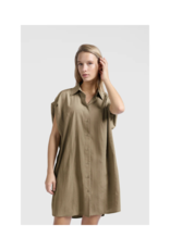 YAYA Sleeveless Dress with Cut Seams in Soft Green by YAYA