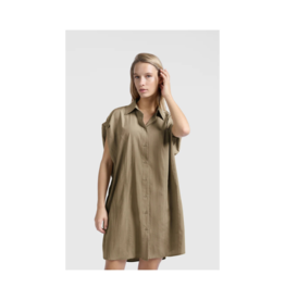 YAYA Sleeveless Dress with Cut Seams in Soft Green by YAYA