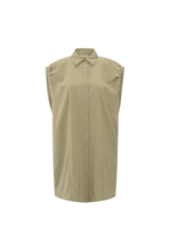 YAYA Sleeveless Dress with Cut Seams in Soft Green by YAYA