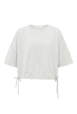 YAYA Shortsleeve Sweatshirt Cords in Grey Melange by YAYA