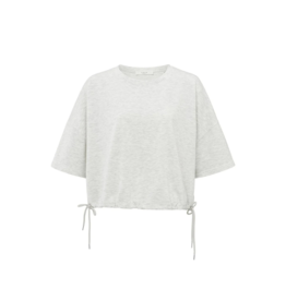 YAYA Shortsleeve Sweatshirt Cords in Grey Melange by YAYA