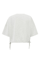 YAYA Shortsleeve Sweatshirt Cords in Grey Melange by YAYA