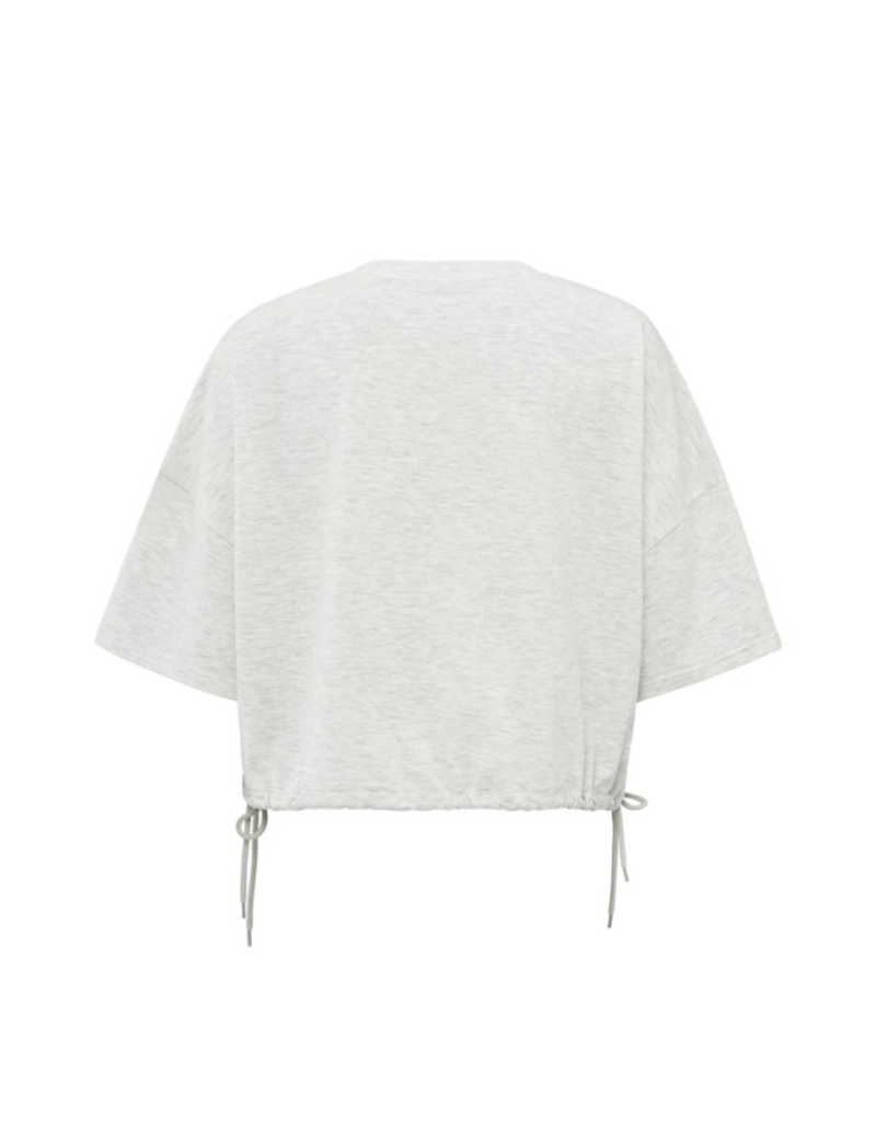 YAYA Shortsleeve Sweatshirt Cords in Grey Melange by YAYA