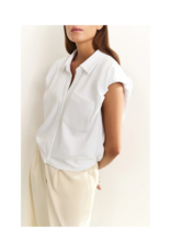 YAYA Jersey Puff Blouse in Pure White by YAYA