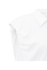 YAYA Jersey Puff Blouse in Pure White by YAYA