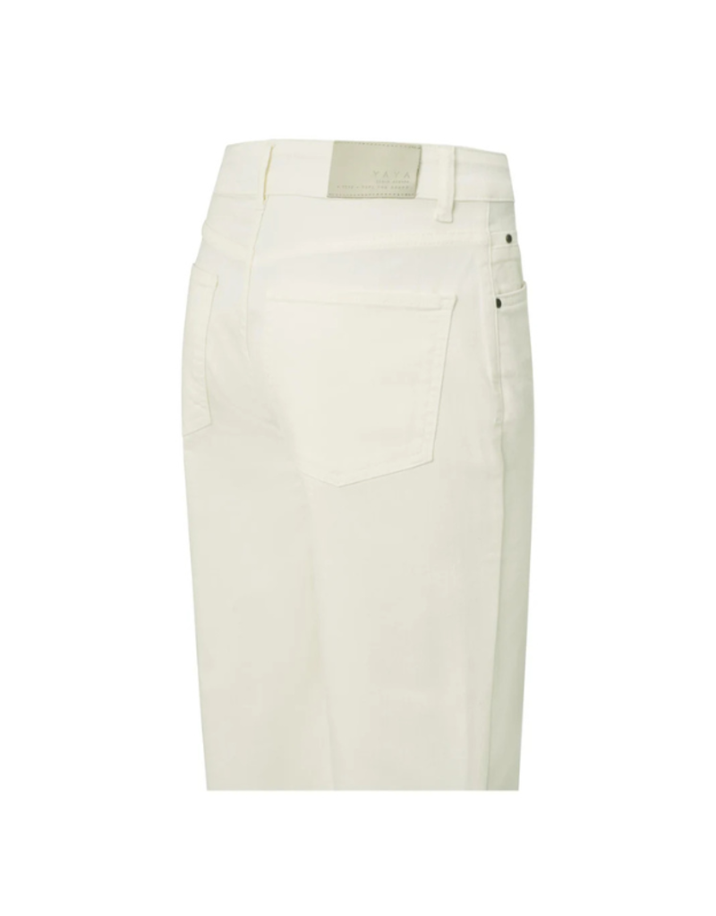YAYA Mid Waist Denim in Pure White by YAYA