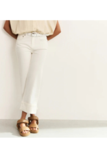YAYA Mid Waist Denim in Pure White by YAYA