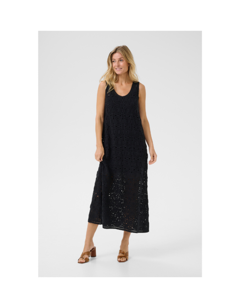 Cream Rusti Knit Dress in Pitch Black by Cream