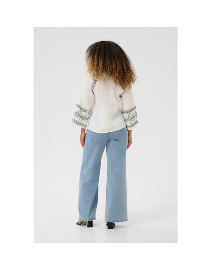 Cream Sara Shirt in Marshmallow Black by Cream