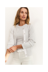 YAYA Batwing Cardigan in Contrast Grey Melange by YAYA