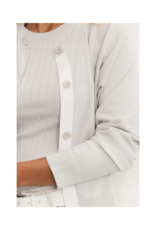 YAYA Batwing Cardigan in Contrast Grey Melange by YAYA
