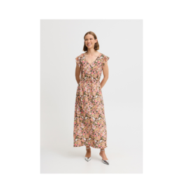 b.young Joella Frill Dress in Coral Blush Flowers by b.young