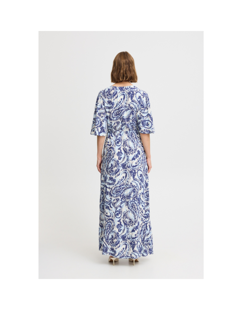 b.young Joella Maxi Dress in Blue Paisley by b.young