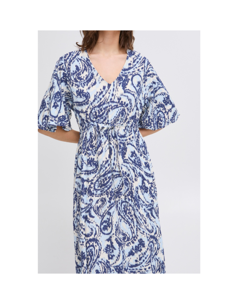 b.young Joella Maxi Dress in Blue Paisley by b.young